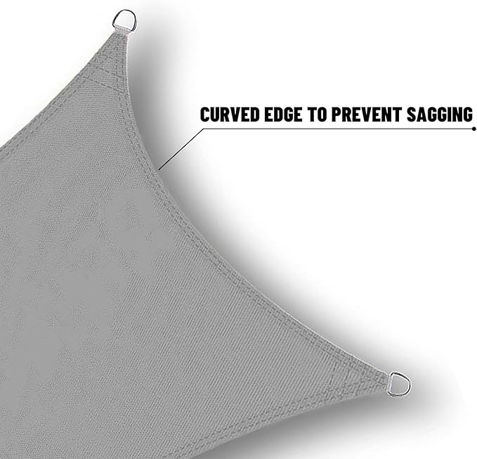 SUNNY GUARD Waterproof Sun Shade Sail 9' x 9' Charcoal Rectangle UV Block Sunshade for Backyard Yard Deck Patio Garden Outdoor Activities and Facility(Customized)