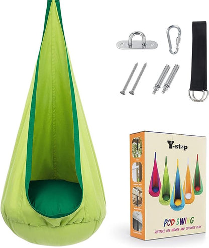 Y-STOP Kids Pod Swing Seat, Hanging Hammock Chair - Image 5