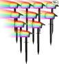 Fabrito Color Changing Solar Spot Lights Outdoor 10 Pack, [6+1 Lighting Modes] Auto On/Off RGB Spotlights, Waterproof Multicolor Landscape Lights for Garden, Tree, Halloween, Christmas