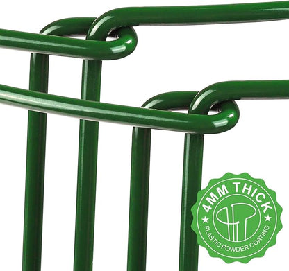 LEOBRO 6 Pack Plant Support Plant Stakes, Metal Peony Support, Garden Plant Supports, Plant Cage, Plant Support Ring, Plant Support Stakes for Peony, Tomato, Hydrangea, Indoor Plants, 9.8 W x 15.7 H