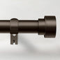 Curtain Rods for Windows 72 to 144, 1 Inch Adjustable Heavy Duty Long Window Drapery Rods with End Caps, Indoor Outdoor Curtain Rod for Patio Bedroom, Size 32" - 150", Antique Bronze