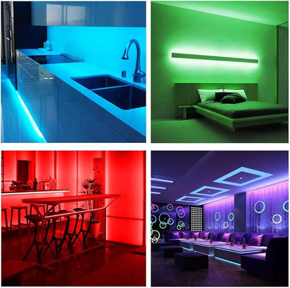 DAYBETTER Led Strip Lights Waterproof, 32.8ft(2 Rolls of 16.4ft) Led Tape Lights Color Changing 300 LEDs Light Strips Kit with 44 Keys Ir Remote Controller and 12v Power Supply for Indoor Outdoor Use