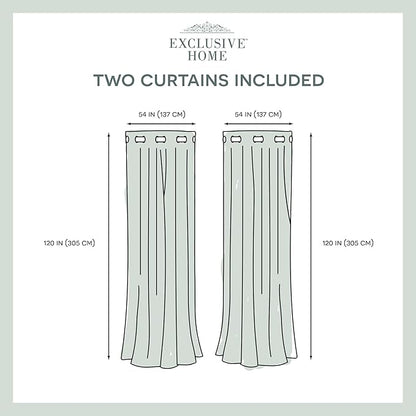 Exclusive Home Cabana Solid Indoor/Outdoor Light Filtering Hook-and-Loop Tab Top Curtain Panel Pair, 54"x108", Mecca Orange