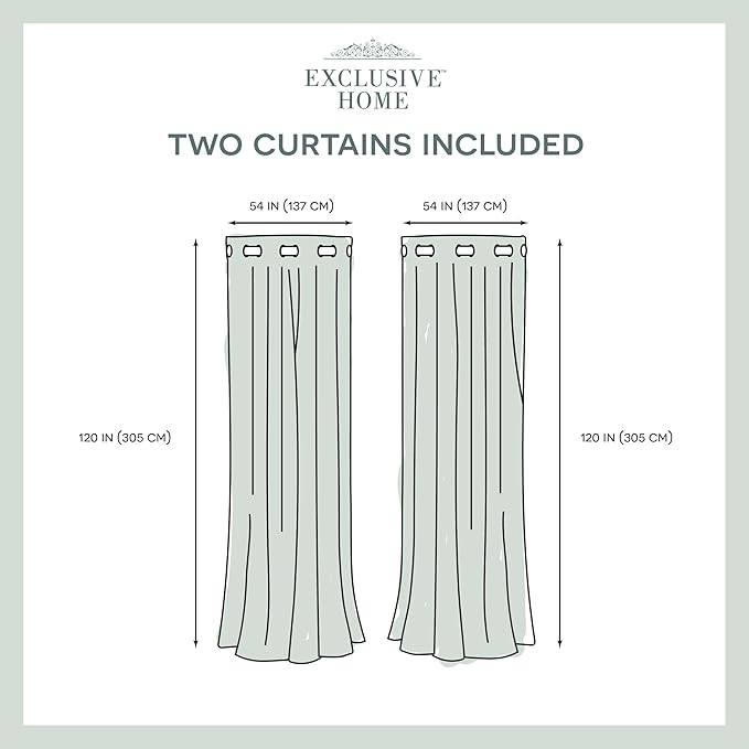 Exclusive Home Cabana Solid Indoor/Outdoor Light Filtering Hook-and-Loop Tab Top Curtain Panel Pair, 54"x96", Vanilla