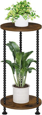 YINMIT Plant Stand Indoor, 2 Tier Small Plant Stand, 23" Tall Metal Spindle Poles Plant Stands, Corner Flower Pot Stand, Plant Tables Indoor, Planter Pot Holder for Balcony Garden Patio Living Room
