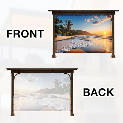 Artpuch Custom Design Backdrop Screen for Gazebo, Full-Color Printed Shade Cloth with UV Protection, PVC Sun Shade Cover for Pergola, Patio, Outdoor, Backyard, Garden, Balcony