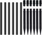 Flame Lamp Extension, Ground Stake and Joint Connector Kit to Make Solar Flashlight Torch Taller, 6 Sets