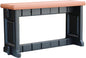Bench, Redwood Top with Black Sides, 1 Pack - Proudly Made in The USA, Click and Lock Hardware-Free Assembly, Durable and Stylish Outdoor Seating