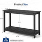 Outdoor Dining Table, 2-Tier Black HIPS Patio Buffet, 440 lb Capacity