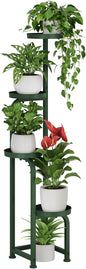 Bamworld Corner Plant Stand Indoor Outdoor, Tall Metal Flower Pot Stands for Multiple Plants, 4 Tier Dark Green Heavy Duty Plant Shelf for Patio Garden Balcony Living Room Bedroom(Patent Design)