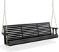 VINGLI Upgraded Patio Wooden Porch Swing for Courtyard & Garden, Heavy Duty 880 LBS Swing Chair Bench with Hanging Chains for Outdoors (Black, 5 FT)