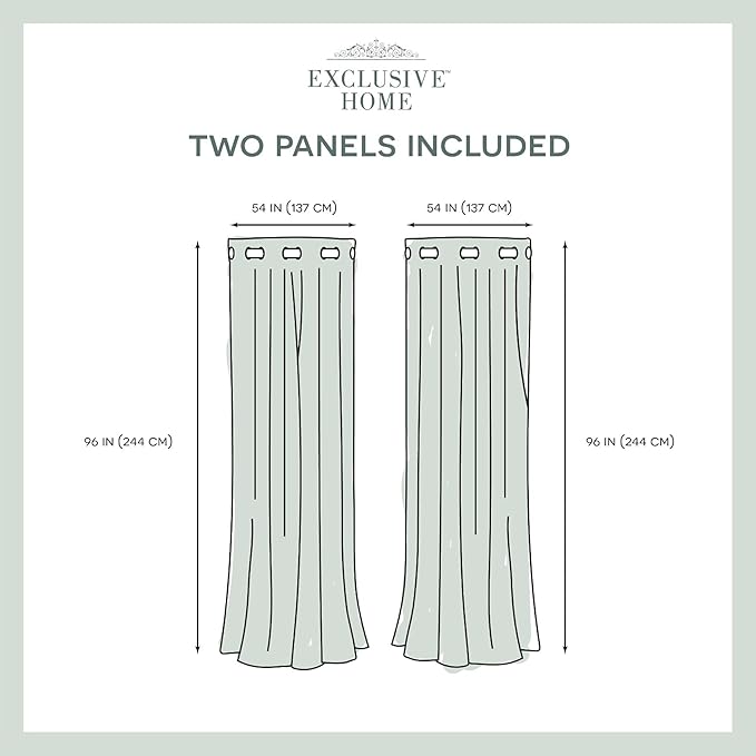 Exclusive Home Canopy Stripe Indoor/Outdoor Grommet Top Curtain Panel, 54"x96", Taupe / Sand, Set of 2