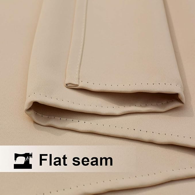 NICETOWN Waterproof Outdoor Curtain W66 x L95 inch, Stainless Grommet Sunlight Blocking Weatherproof Drape Blackout Curtains for Gazebo/Patio Porch/Pergola/Cabana (Biscotti Beige, 1 Panel)