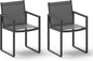 Outdoor Dining Chairs Set of 2, Aluminum Patio Dining Chiars with Textilene Mesh, 2 Piece Outdoor Chiars for Garden, Backyard, Deck (Charcoal)