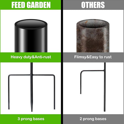 FEED GARDEN 48 Inch Small Shepherd Hooks for Outdoor, Garden Hook for Lanterns, Sheperd Hooks for Hanging Plants, Bird Feeders, Solar Lights, Mason Jars, Weddings Decor, 4 Pack