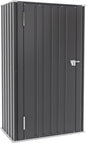 Greesum Outdoor Metal Storage Cabinet, 55'' Lockable Tall Shed, Vertical Tool Organizer Without Shelves for Garage, Patio, Backyard, Home & Lawn, Black