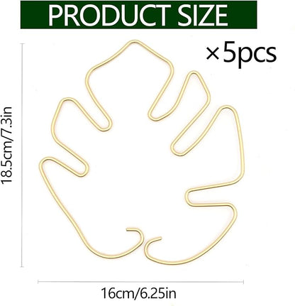Monstera Stem Support - 5-Piece Durable Plant Support System for Monstera & Turtle Shell Plants -Premium -Quality Leaf Clamps -Easy-to-Use Indoor Garden Stabilizers for Healthy Growth