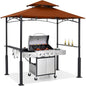 ABCCANOPY 8x5 Grill Gazebo - Outdoor BBQ Canopy Shelter with Led Light for Patio Backyard Grilling (Rust Red)