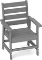 GREENVINES Outdoor Dining Chair | HDPE | Patio Chairs | All-Weather | Grey