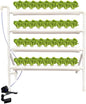 Hydroponic Plant Growing System – 36-Site PVC Indoor Garden Tower with AU/US Plug | Soil-Free Vertical Hydro Grow Kit with Planting Baskets, Sponges & Irrigation Tube | White