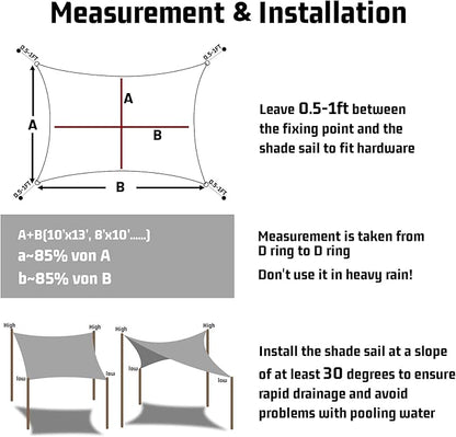 LOVE STORY Right Triangle 6'x7'x9.2' Waterproof Sun Shade Sail Canopy UV Block for Outdoor Patio Backyard Carport,Taupe(We Make Custom Size)