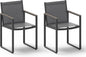 Outdoor Dining Chairs Set of 2, Aluminum Patio Dining Chiars with Textilene Mesh, 2 Piece Outdoor Chiars for Garden, Backyard, Deck (Gray)