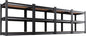 AOAORRG Set of 4 Garage Shelving Heavy Duty Storage Shelves, Metal Adjustable Shelving Unit, Utility Garage Organizer Shelf for Basement, Pantry, Kitchen, Warehouse, 15.7" Dx33.5 Wx35.4 H, Black