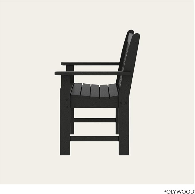 POLYWOOD GNB48BL Vineyard 48" Bench, Black