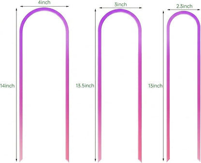 3 Pack Colorful Acrylic Plant Trellis for Indoor Plants, U-Shaped Small Plant Trellis for Potted Plants, Waterproof Climbing Support for Vine Ivy, Hoya, Pothos, Home Garden Decor