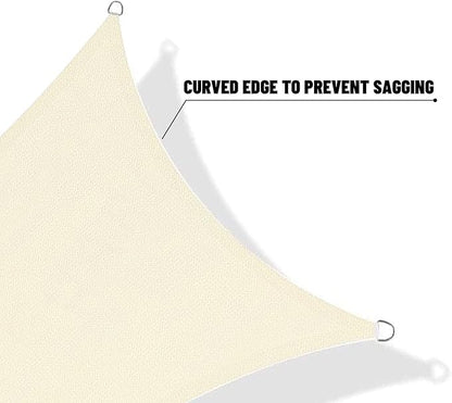 SUNNY GUARD Custom Size 15'x28' Rectangle Cream UV Block Sunshade for Backyard Yard Deck Patio Garden Outdoor Activities and Facility(Customized)