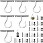 6Pack 2.5Inch Ceiling Hooks for Hanging Plant, Hanger for Indoor and Outdoor Plant Pots Holder, Wall Hook for Planters, Flower Basket, Wind Chimes, Lanterns, Lights, Bird Feeders, Home Decor-White
