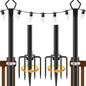 AILBTON 2 Pack 10Ft String Light Poles,Light Poles for Outside String Lights,Outdoor Light Poles with Fork,Metal Pole Stand for Patio,Backyard,Deck
