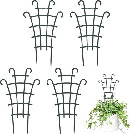 4 Pcs Small Trellis for Potted Plants Plant Trellis Indoor Trellis for Potted Plants Stackable Plastic Plant Support Houseplant for Climbing Indoor Monstera Pothos Ivy Plants Decor