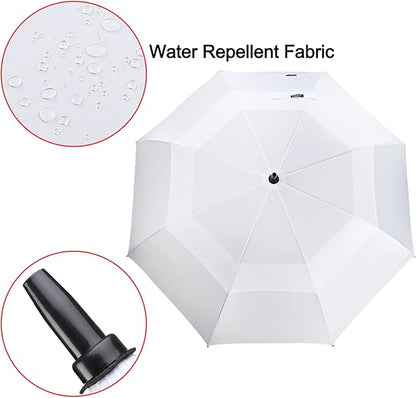 G4Free 47/54/62/68/72 Inch Automatic Open Golf Umbrella Oversize Extra Large Double Canopy Vented Windproof Waterproof Stick Umbrellas