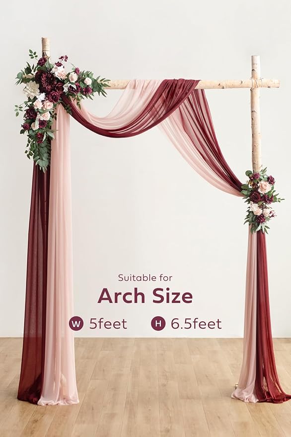 Artificial Wedding Arch Flower Swag Kit in Blush and Marsala Tones