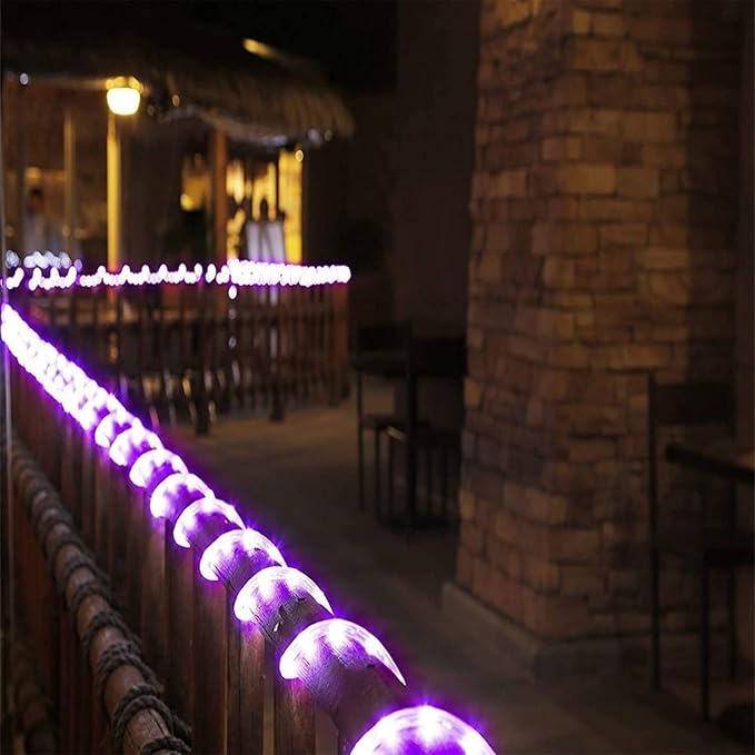 150ft LED Rope Lights Outdoor, 1080 LED Connectable and Flexible Tube Lights with 8 Modes, Waterproof LED Rope Lighting for Garden, Patio, Bedroom, Party, Pool, Indoor Outdoor Decoration (Purple)