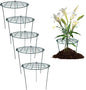 MTB Supply 5 Pack 16 x 24 inch Peony Cages,Grow Through Plant Support Stakes, Flower Support Hoops Heavy Plants Brace Rings
