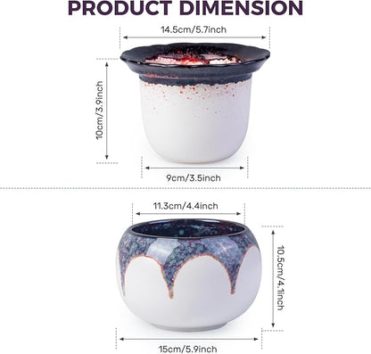 African Violet Pots, 6 inch Ceramic Easy Self Watering Plant Pot for Busy Plant Lovers, Automatically Absorb Appropriate Amount of Water, Flower Pot Indoor-Plants Not Included(Red)