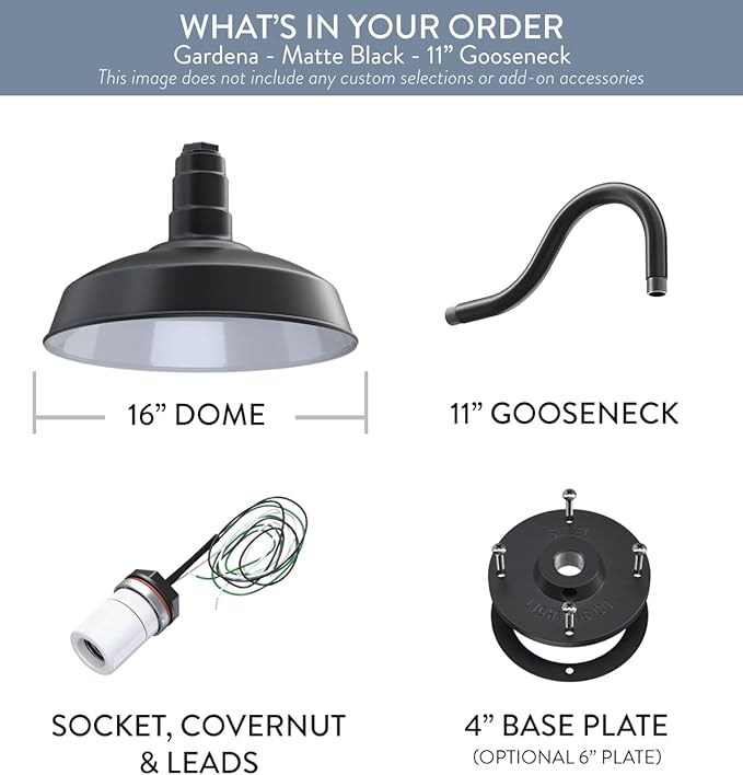 Wall Light, 16-Inch Farmhouse Barn Style in Matte Black Steel