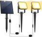 Solar Spot Lights Outdoor, 20 LED IP65 Waterproof Landscape Lighting, Dusk-to-Dawn 3000K Warm White Solar Outdoor Lights for Yard Garden Driveway Porch Walkway, 2-in-1