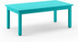 LUE BONA Outdoor Coffee Table, HDPS Patio Coffee Tables for Outside Rectangle, Adjustable Levelling Feet/Weather Resistant, Patio Table for Deck, Pool, Balcony, Indoor or Outdoor Use, Aruba Blue