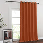 NICETOWN Blackout Room Divider Curtains for Sliding Glass Doors 102 Inches Long 1 Panel, Extra Wide Curtains for Doorway Patio Bedroom Living Room (Burnt Orange, 80Wx102L, 1 Panel)