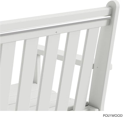 POLYWOOD Vineyard 60" Outdoor Patio Bench, White