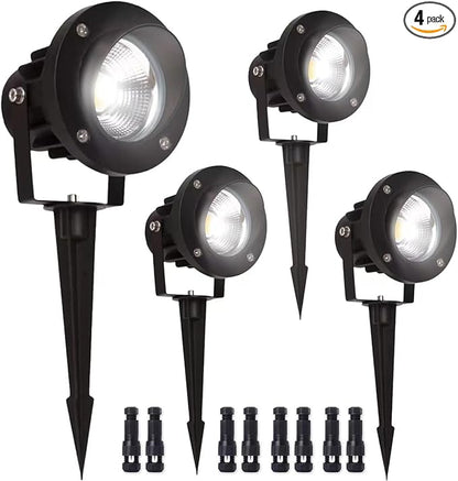 EAGLOD 20W Led 12V AC/DC Flag Spotlights Outdoor Landscape Lights,Low Voltage Landscape Lighting,IP65 Waterproof Flag Lights for Yard Wall Mounted Light 5000K Daylight Lawn Decorative 4Pack