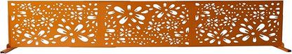 Oakland Living 6 ft. X 4 ft. Orange Freestanding Metal Privacy Screen Room Divider