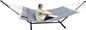Quilted Fabric Double Hammock Won't flip with Stand and Spreader Bars,Safer and Sturdier,Quality Hammocks for Outdoor Indoor Patio Yard Two Sided Dual use Deep Grey
