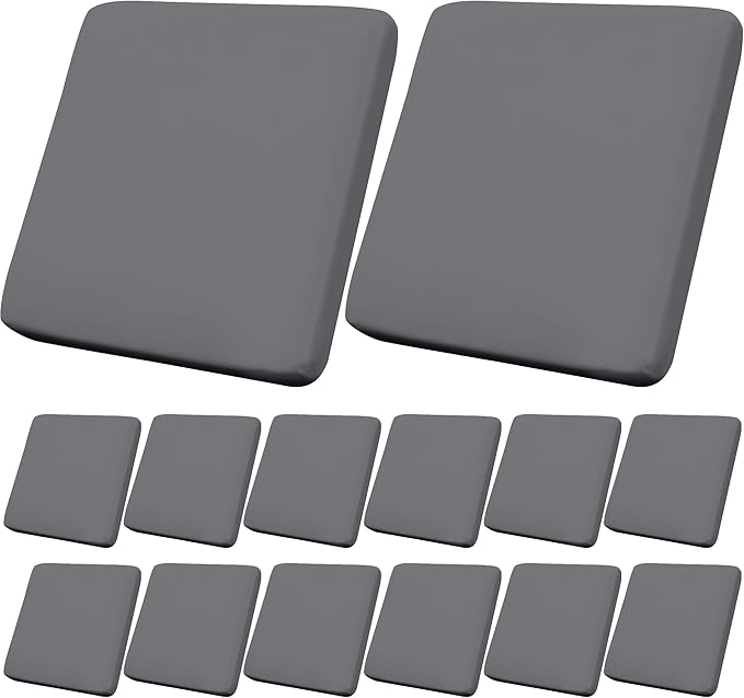 Cushion Covers, 14 Pack, Grey Stretch-Fit for Patio Furniture