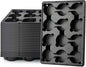 12 Cell Round Nursery Pot Trays Thickened Durable Seedling Pots Shuttle Carrying Trays for Holding 4 Inch Nursery Pots (16.85" × 12.6", 20-Pack)