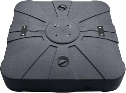 EliteShade USA 33" x 33" Offset Patio Umbrella Base Sand/Water Filled Square Umbrella Stand,Black