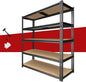 Heavy Duty Garage Shelving,5-Tier Metal Storage Shelves,2400LBS Shelving Unit,Adjustable Shelving Rack, Standing Shelf Units for Garage Storage Warehouse,28''×12''×60''